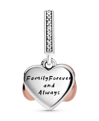 Cubic Zirconia Sparkling Infinity Heart Dangle Charm