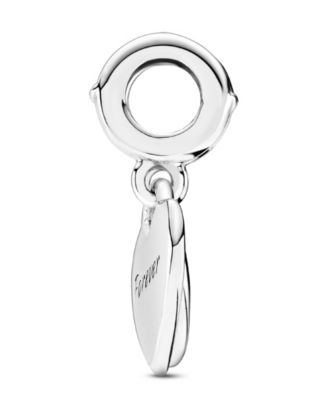 Sterling Silver Double Heart Split Dangle Charm