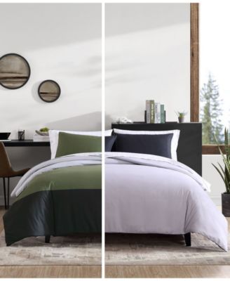 CLOSEOUT! Skyline Stripe Reversible 2 Piece Comforter Set, Twin