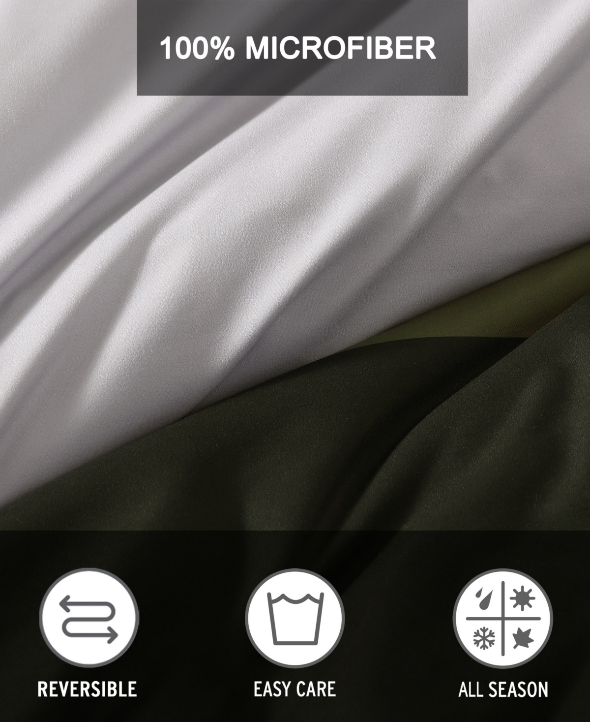 Eddie Bauer Closeout!  Skyline Stripe Reversible 2 Piece Comforter Set, Twin In Olive Green,gray
