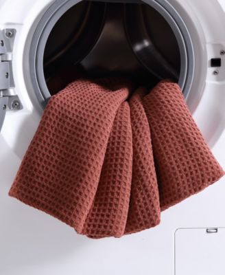 Solid Waffle Cotton Reversible Blanket, Twin