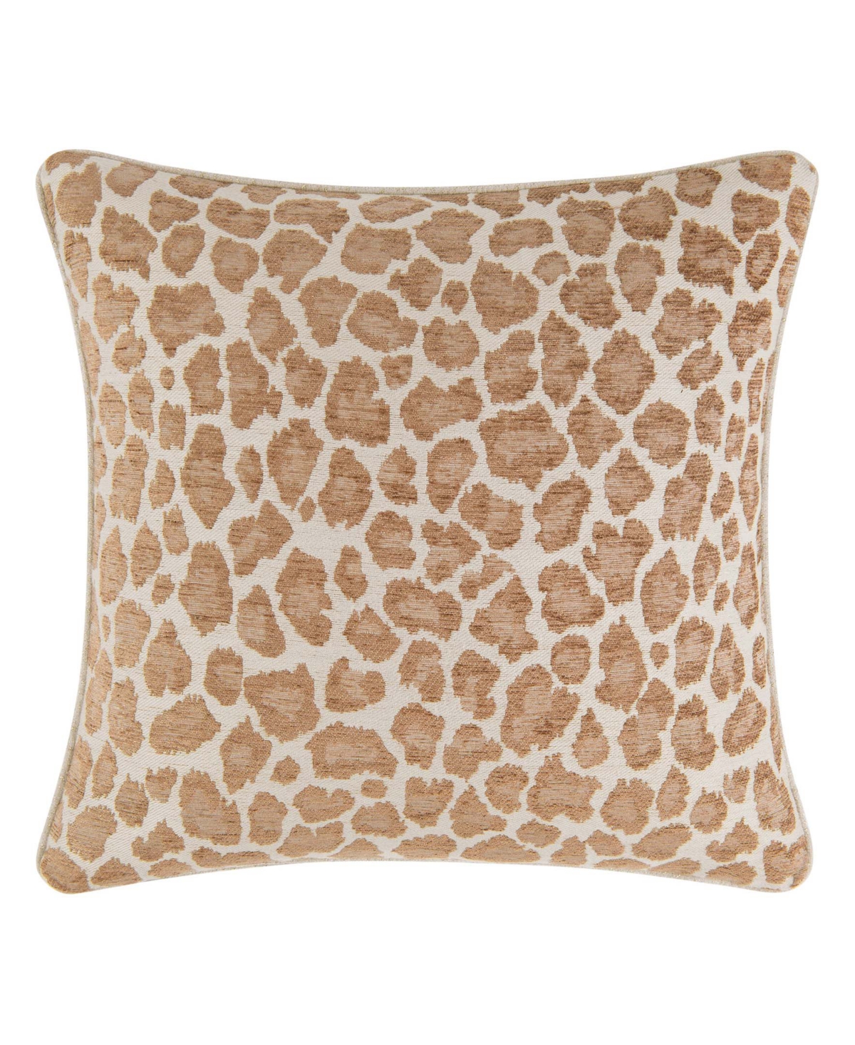 Rose Tree Haylie Leopard Woven Decorative Pillow, 20" X 20" In Mushroom