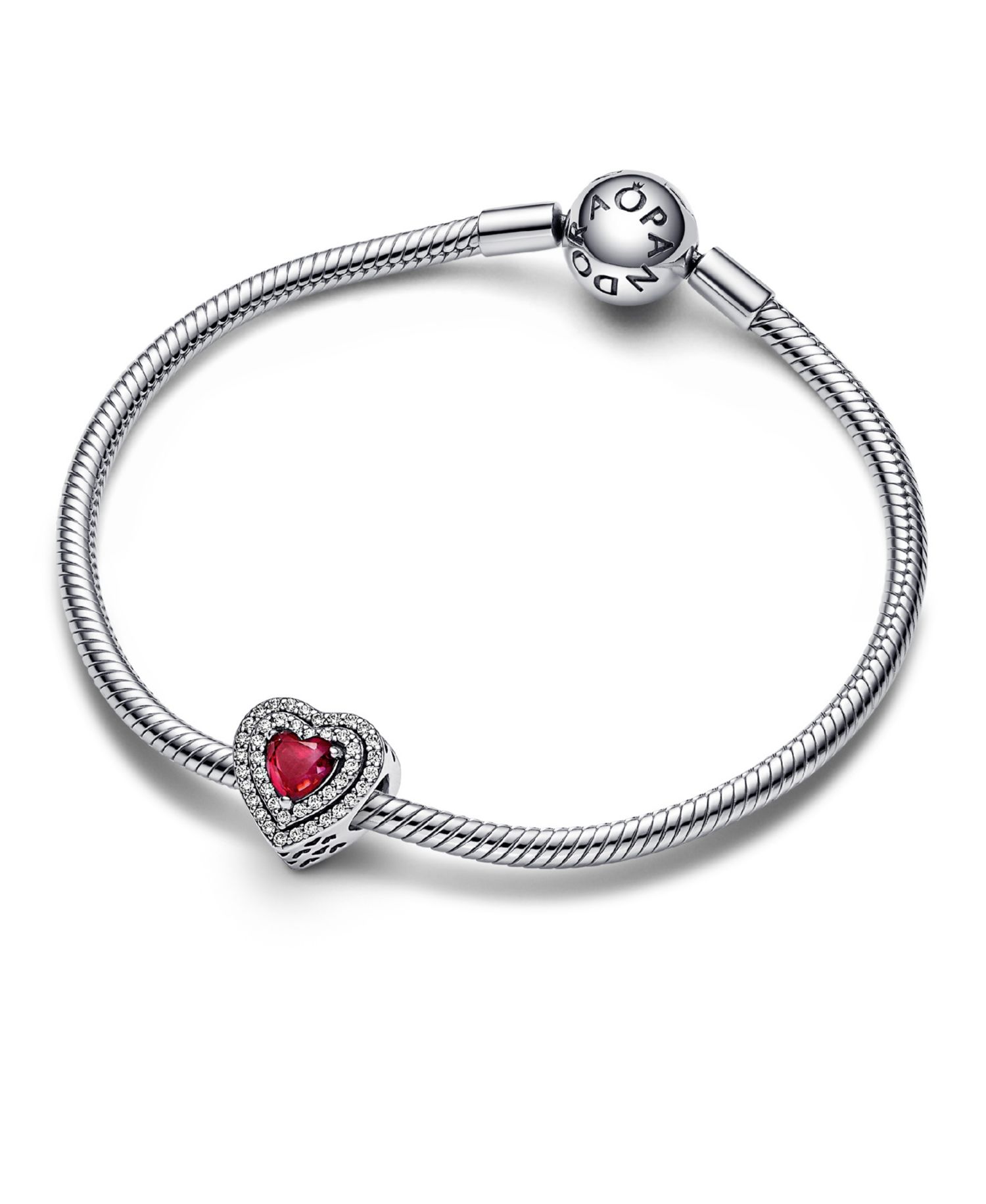 Mixed Stone Sparkling Levelled Heart Charm