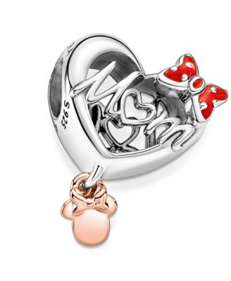 Sterling Silver Disney Minnie Mouse Mom Heart Charm