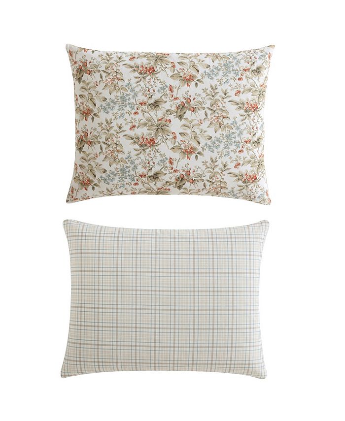 Laura Ashley Bramble Floral Cotton Reversible 3Piece Comforter Set