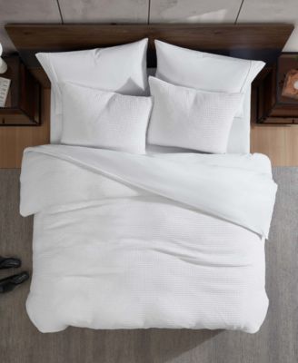 Solid Waffle 3 Piece Comforter Set, King