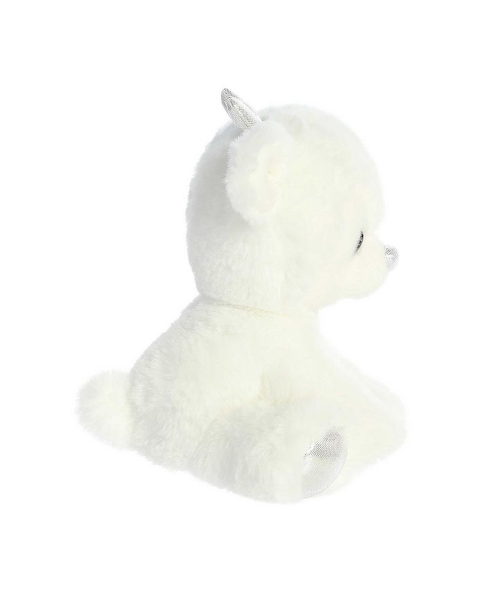 Aurora Small Dashing Reindeer Holiday Festive Plush Toy White 8" - Macy's