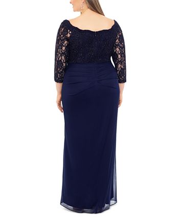 Betsy & adam plus size chiffon capelet sheath hotsell dress