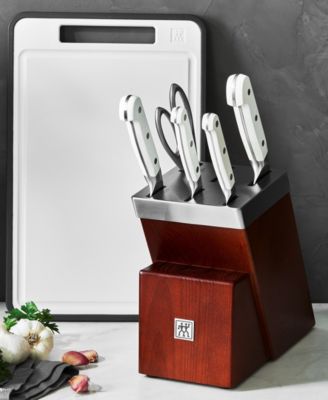 Pro Le Blanc 7-Piece Self-Sharpening Knife Block Set