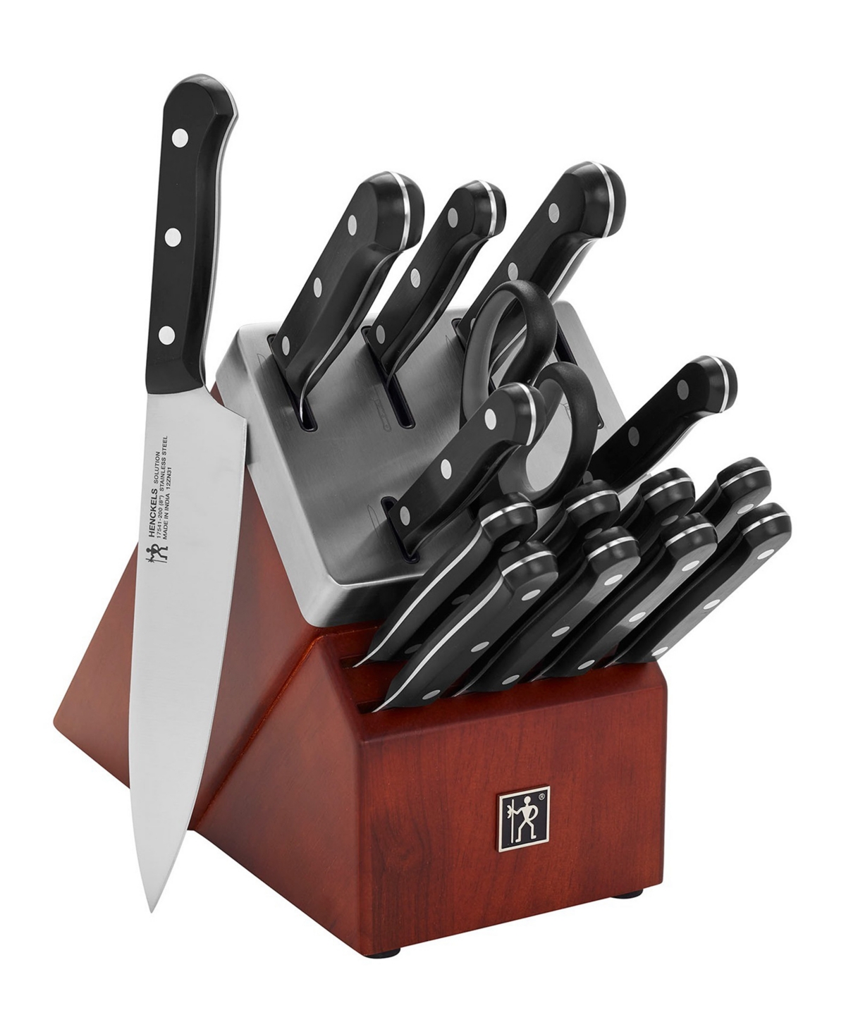 J.a. Henckels Solution 16-piece Self-sharpening Knife Block Set In Brown