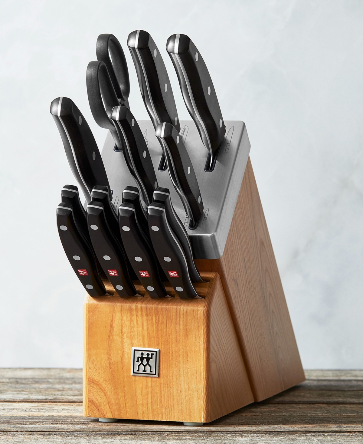 Zwilling Twin Signature 15-piece Self-sharpening Knife Block Set In Natural