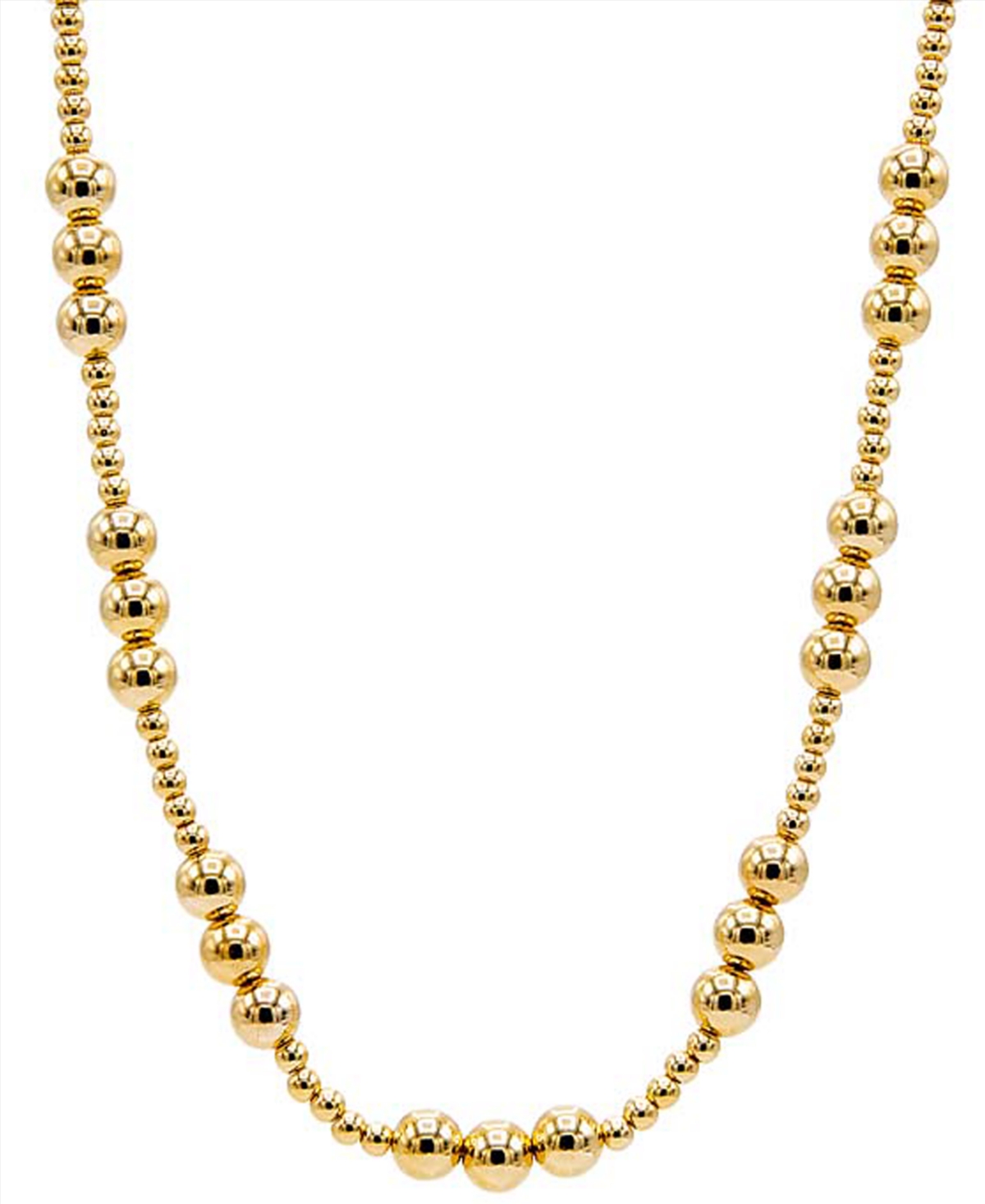 By Adina Eden 14k Gold-plated Beaded Collar Necklace, 16" + 2" Extender