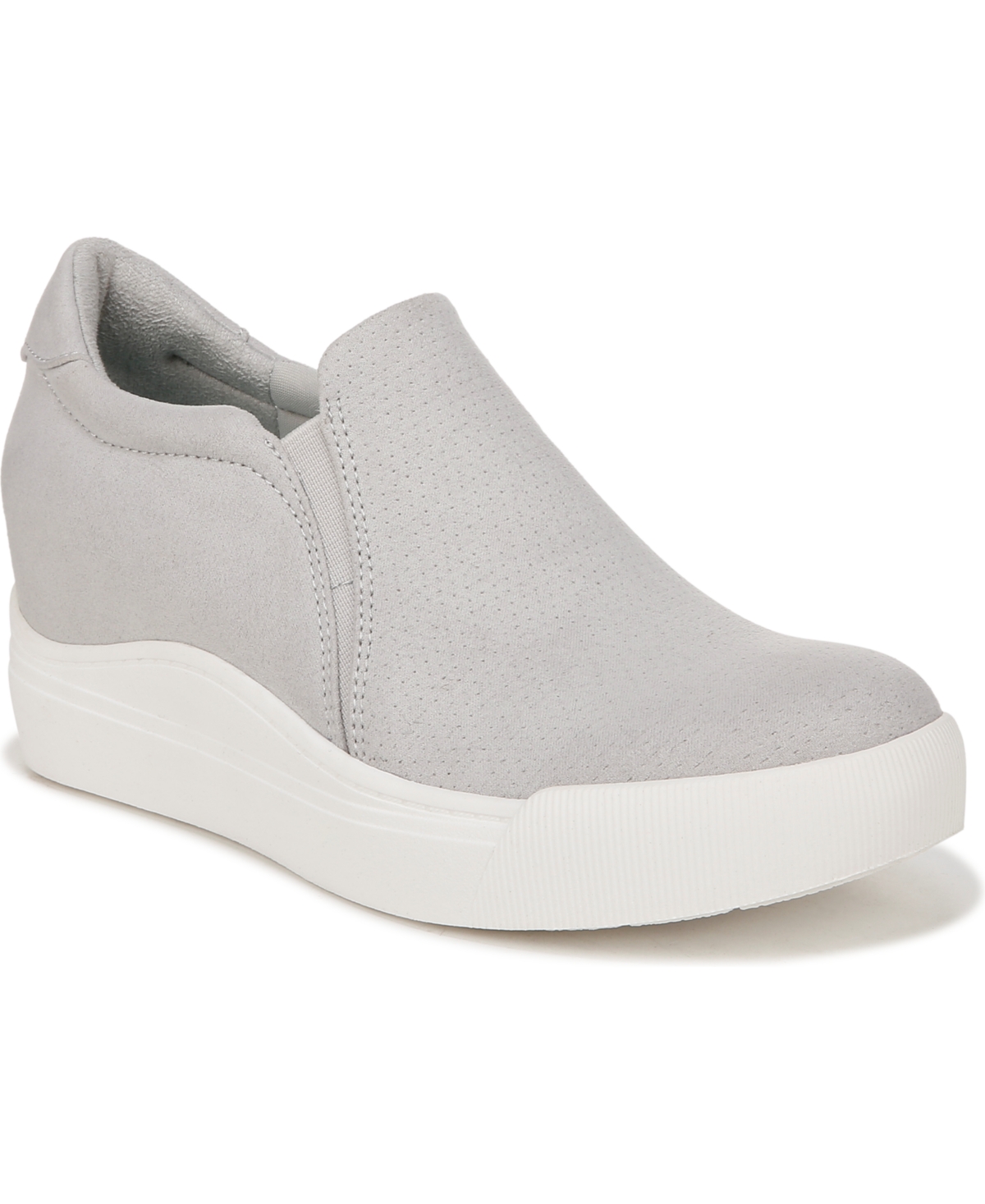 Women's Time Off Wedge Slip-On Sneakers - Grey Microfiber