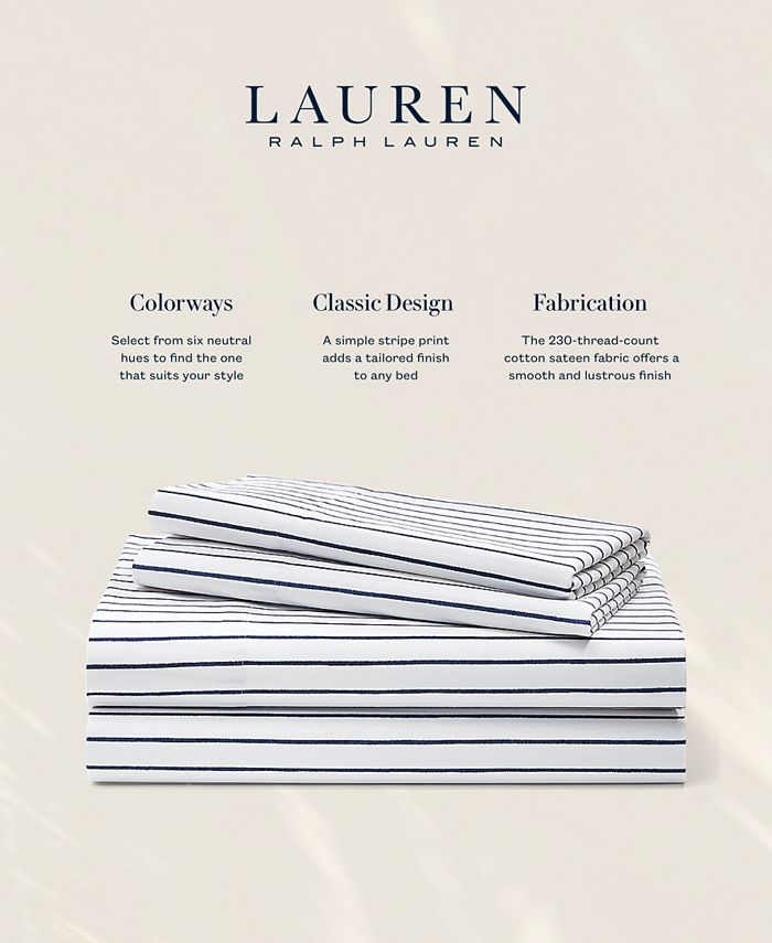 Lauren Ralph Lauren Spencer Stripe Sheet Set, Queen Macy's