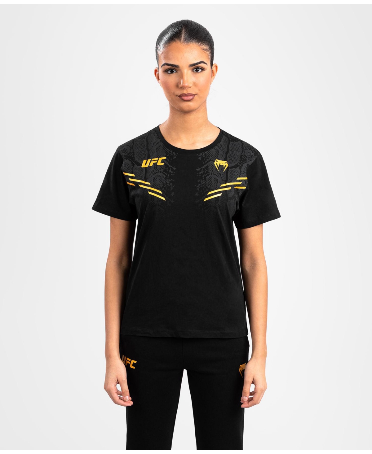 Venum Ufc Women's Authentic Adrenaline Fight Night Replica T-Shirt -gold-tone