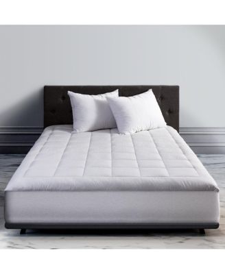 CIRCLESHOME Ultra-Plush Down Alternative Cotton Top Mattress Pad White Twin