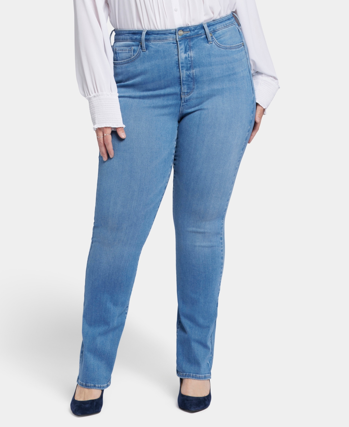 Nydj Plus Size High Rise Billie Slim Bootcut Jeans In Nottinghill