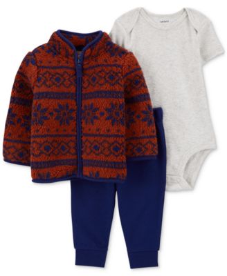 Carter's - Baby Boys Little Jacket, Bodysuit and Pants, 3 Piece Set