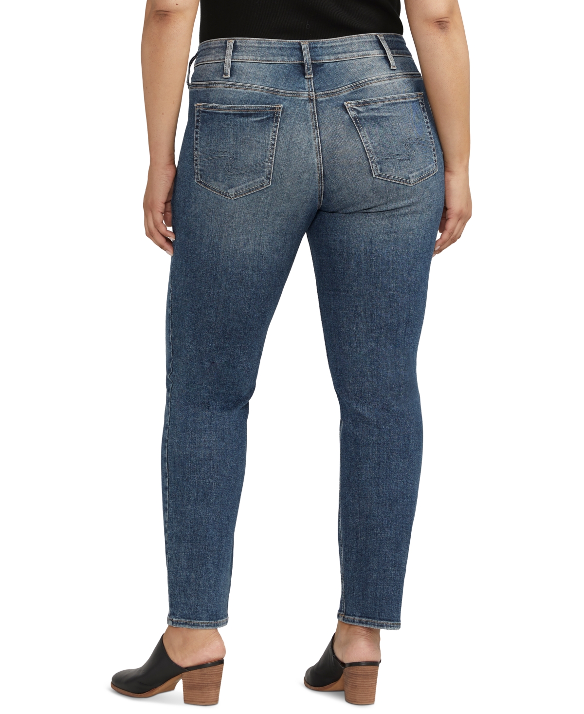 Silver Jeans Co. Plus Size Suki Curvy-Fit Straight-Leg Denim Jeans