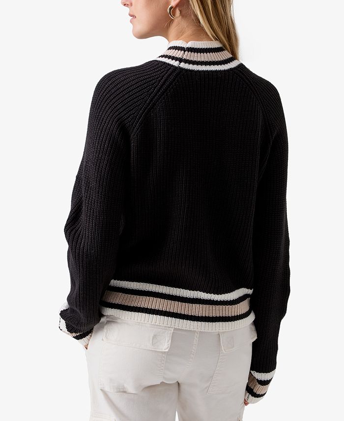 Sanctuary Women's Sporty Stripe LongSleeve Sweater Macy's