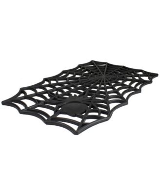 Spider Web Rectangular Halloween Doormat, 18" x 30"