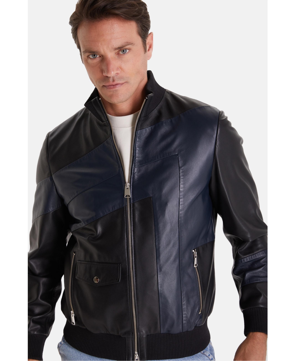 Furniq Uk Men's Leather Fashion Jacket,- Black