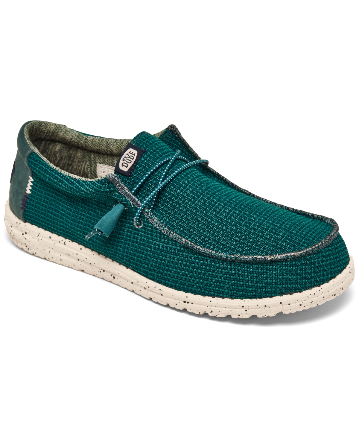 Men's Wally Sport Mesh Casual Moccasin Sneakers from Finish Line - Teal