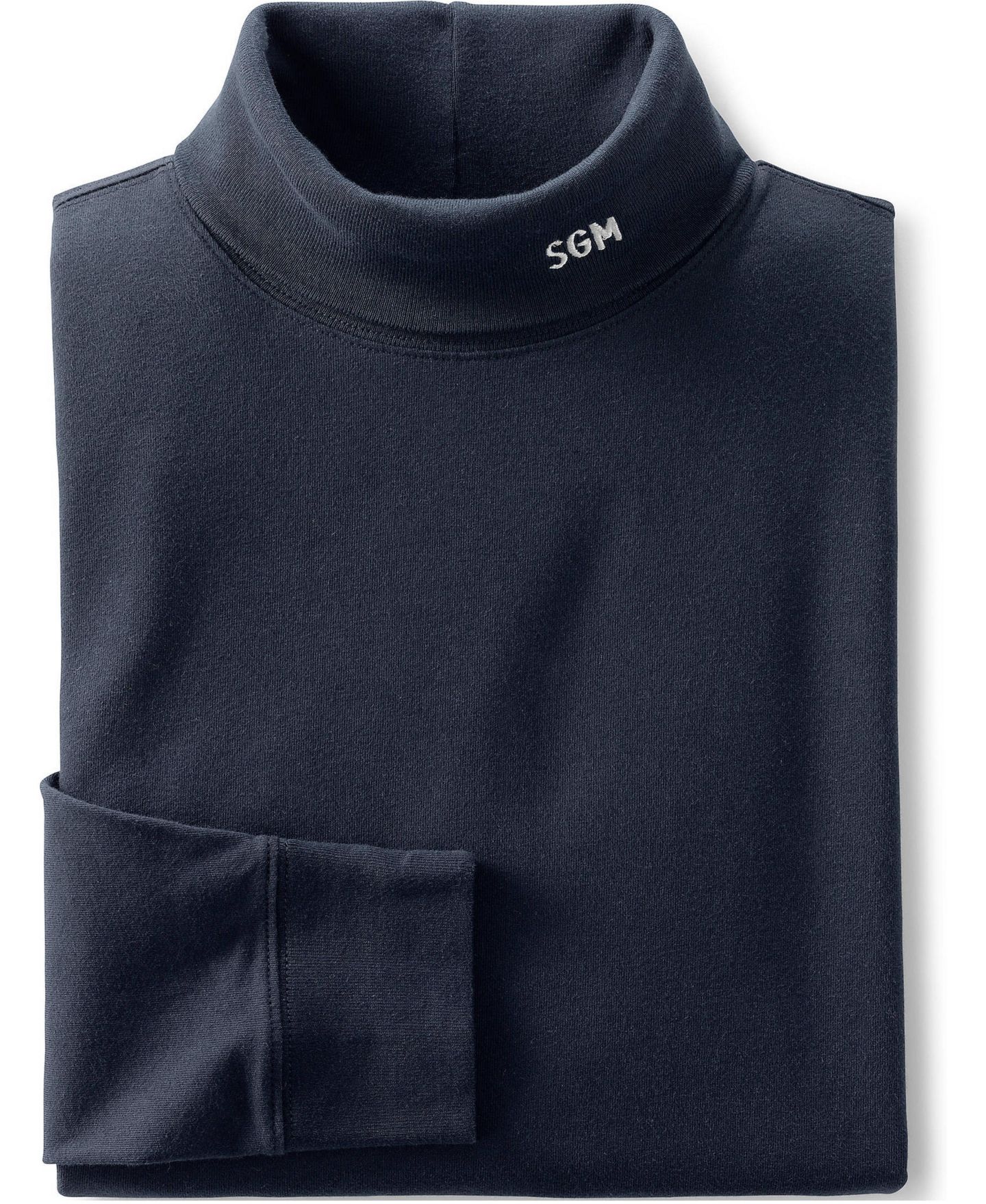 Мужская футболка Lands' End Super-T Turtleneck, цвет: Чёрный — фото 2