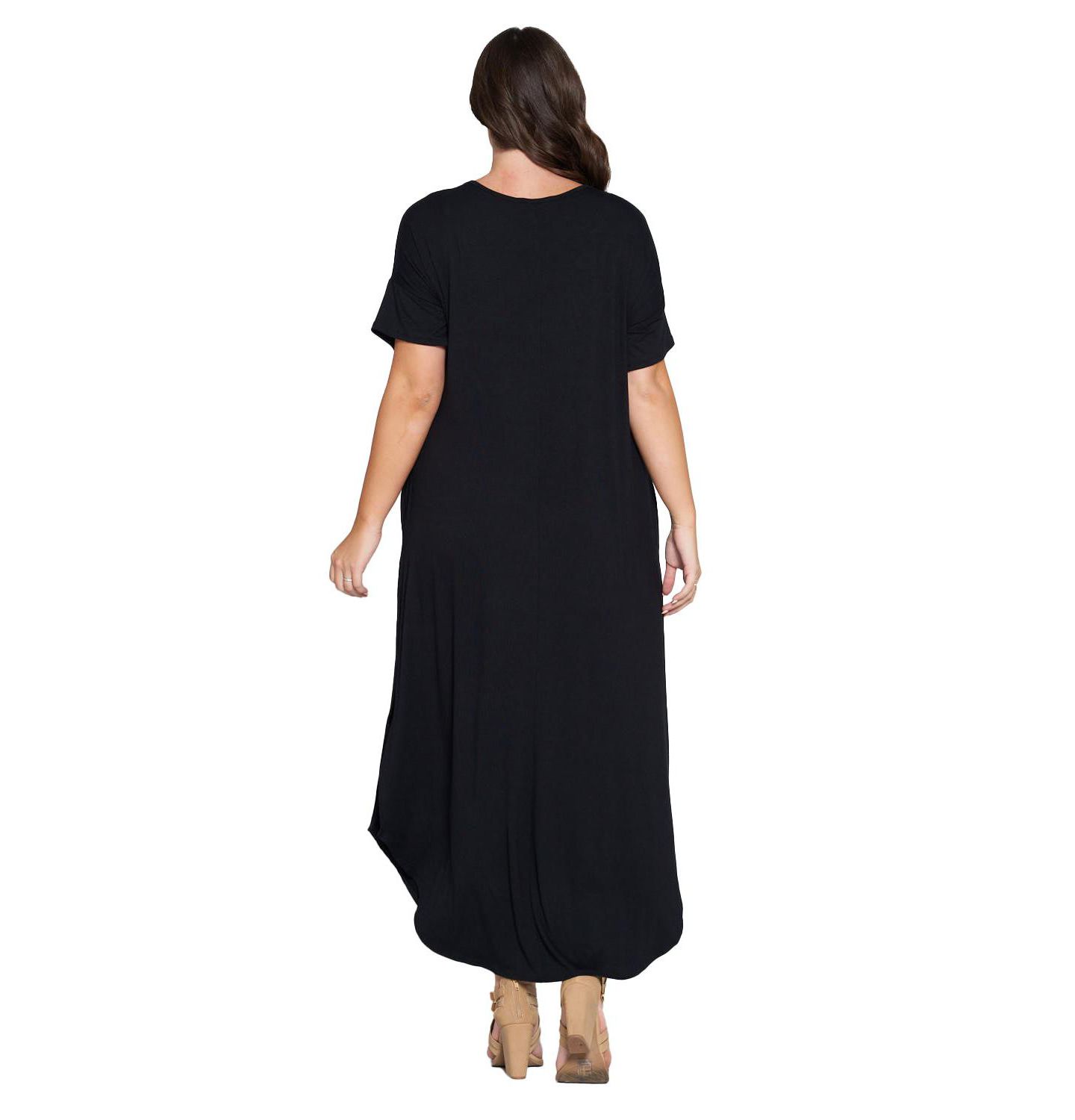 Женское платье L I V D Plus Size Scarlett Pocket Maxi, цвет: Чёрный — фото 2