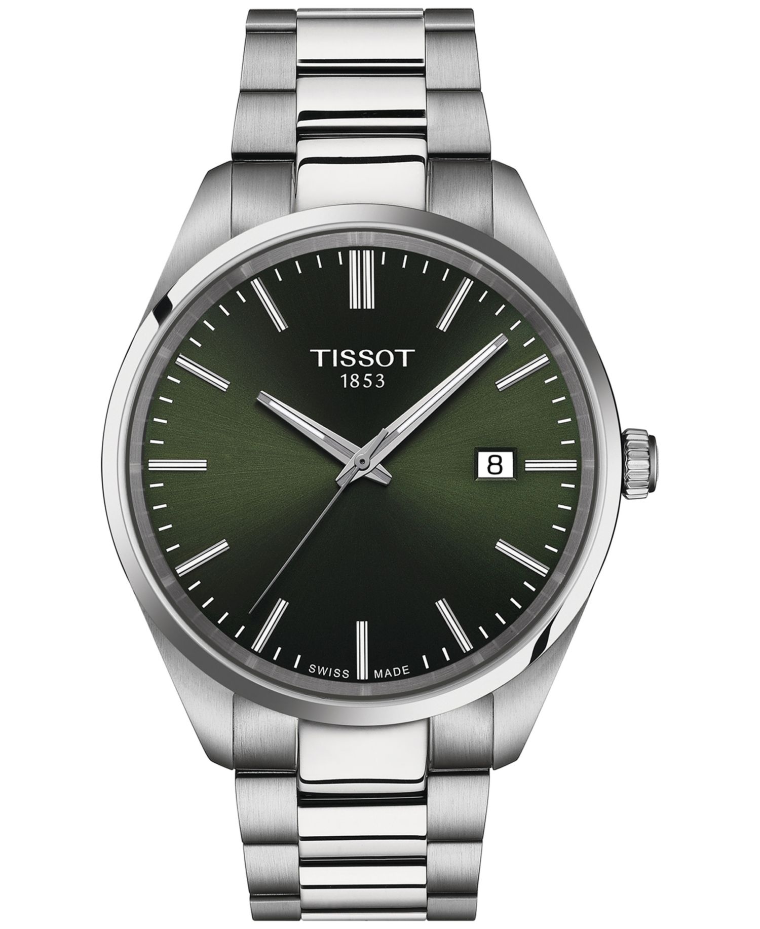 Men's Swiss PR 100 Stainless Steel Bracelet Watch 40mm