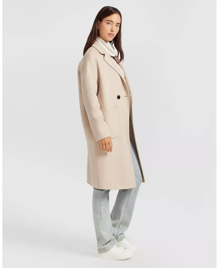 Women's Publisher Double Breasted Wool Blend Coat - thumbnail 7