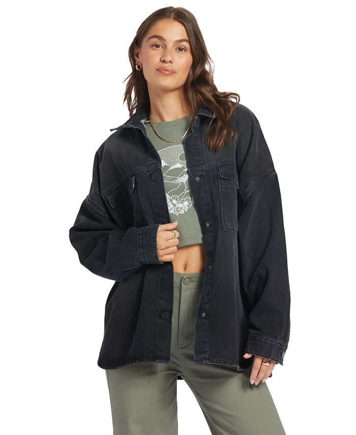 Roxy Juniors Main Character Denim Jacket Macy s