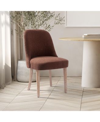 Mid-Century Modern Upholstered Boucle Dining Chair