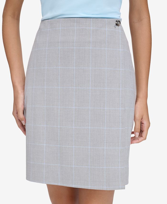 Calvin Klein Women's Plaid Pencil Skirt - Macy's