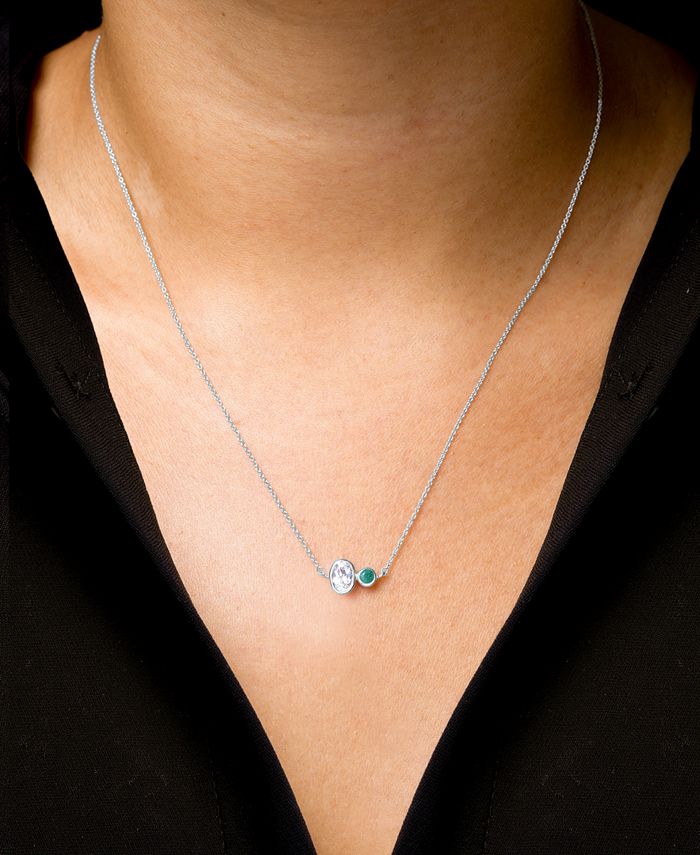 Macy's 3Pc. Set LabCreated Emerald (1/4 ct. t.w.) & Lab Created White