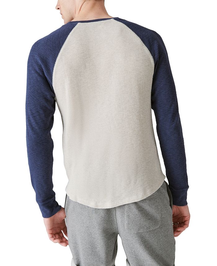 Lucky Brand Men's Acid Wash Colorblocked Thermal Crewneck T-Shirt - Macy's