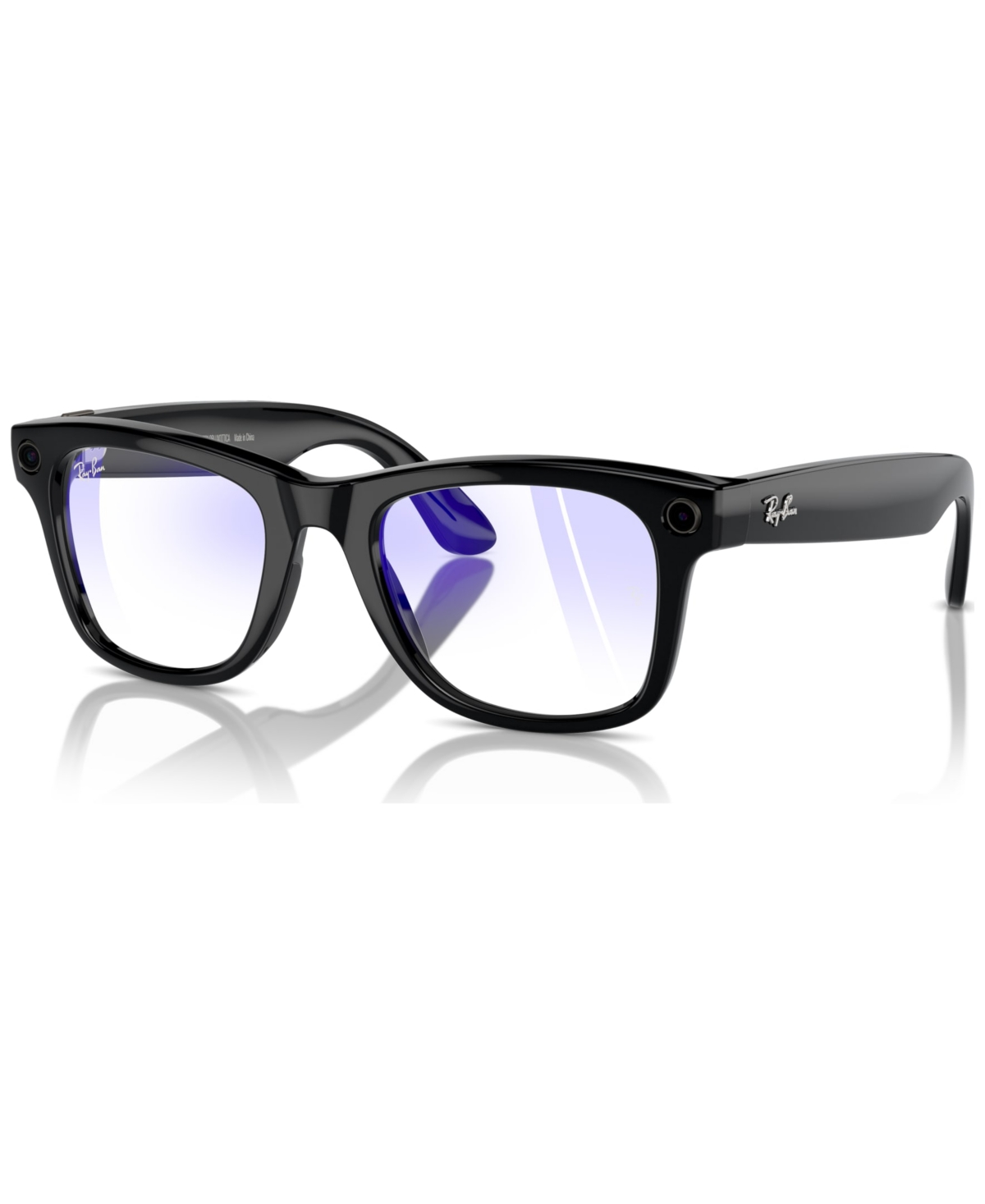 Ray Ban Unisex Ray-ban Meta Wayfarer Smart Glasses, Blue Light Rw4006 In Black