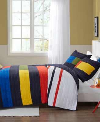 Shop Urban Habitat Morris Stripe Printed Quilt Set In Multi