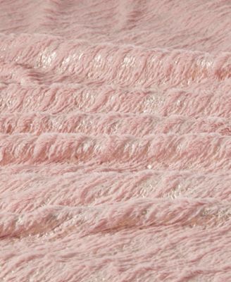 Naomi Metallic Print Faux Fur 3 Piece Comforter Set, King/California King