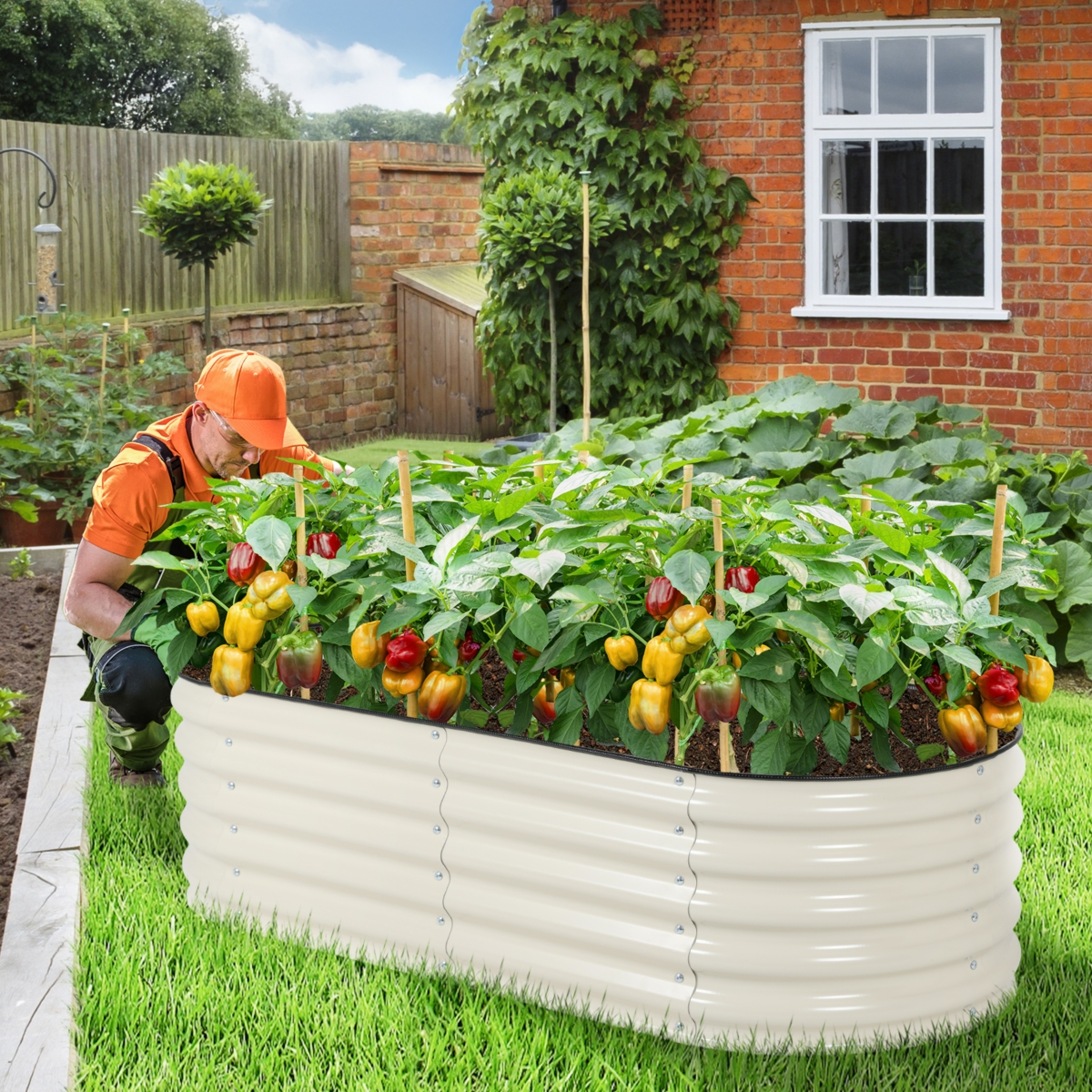 Aoodor Modular Metal Raised Garden Bed - Aluzinc Material