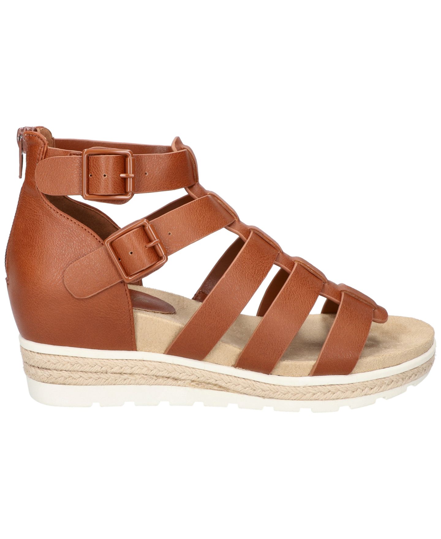 Женские сандалии Easy Street Simone Zip Wedge, цвет: Коньячный — фото 2