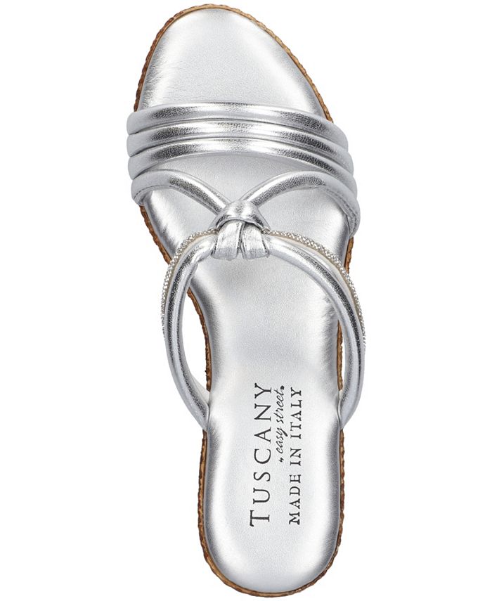 Easy Street Ghita, Sandali con Zeppa Donna, Crepe Naturale, 38.5
