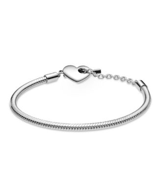 Moments Heart T-Bar Snake Chain Bracelet