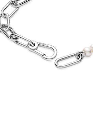 ME Sterling Silver Treated Freshwater Cultured Pearl Bracelet