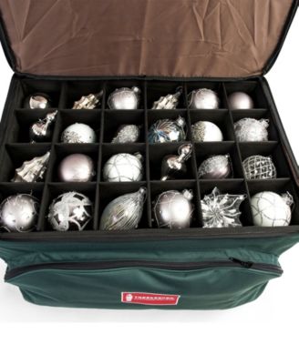 Christmas Ornament Storage Box with Top Pocket