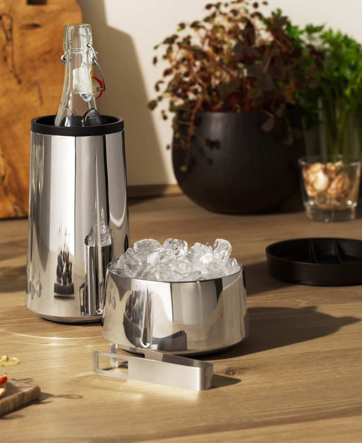 Rosendahl Stainless Steel Ice Bucket With Lid In Stainless Steel