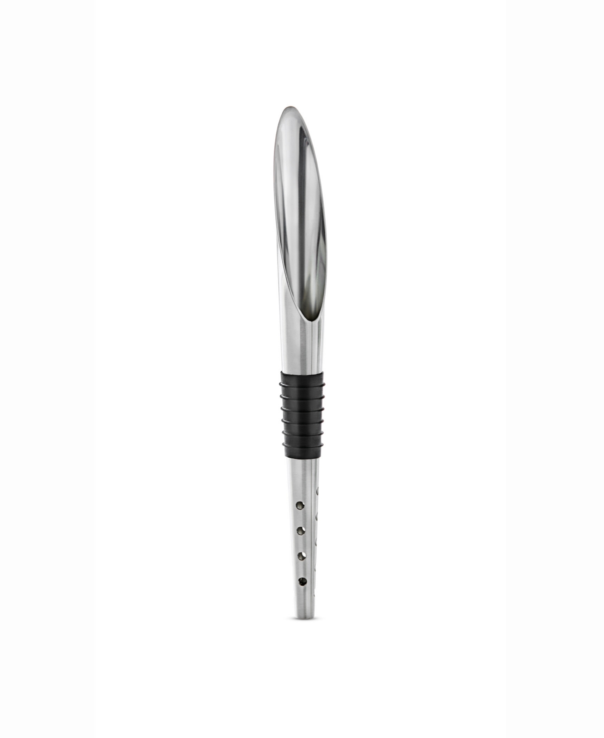 Rosendahl Grand Cru Stainless Steel Wine Stopper, Pourer And Decanter In Stainless Steel Black