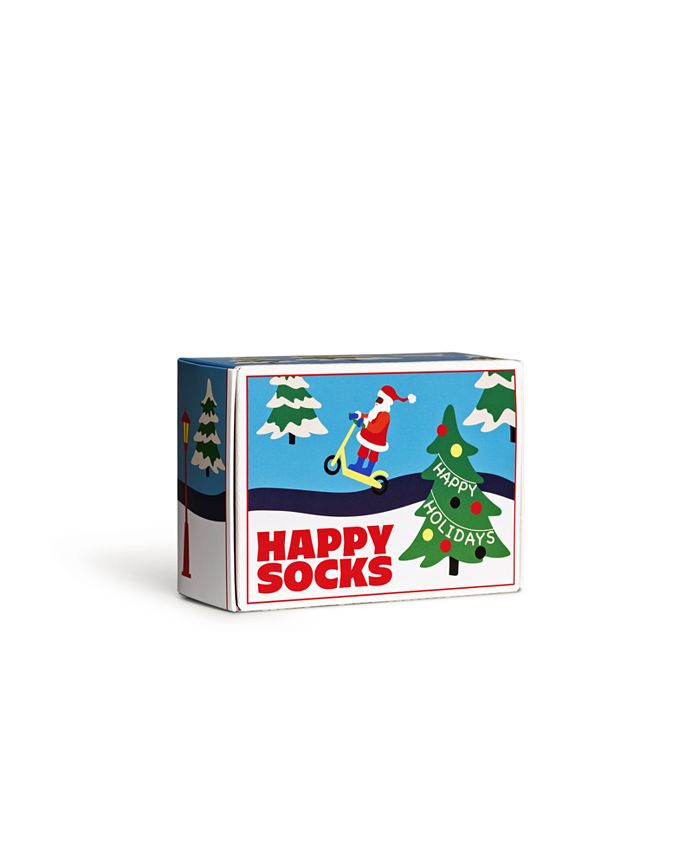 Happy Socks Calzini Uomo Confezione Da 4 Paia – Cotone Morbido – Fantasie Colorate E Divertenti – Taglie 36-40 E 41-46