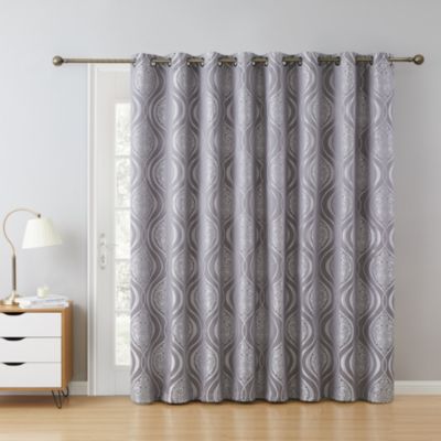 Montero Damask 100 Complete Full Blackout Thermal Insulated Extra Wide Grommet Curtain Panel For Sliding Glass Patio Door Energy Savings Soundp