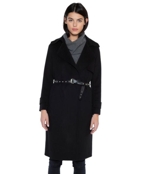 Женские куртки JENNIE LIU Women's Cashmere Wool Double-faced Overcoat